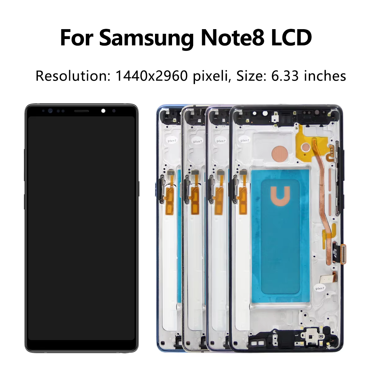 Note 8 écran d'affichage avec cadre pour Samsung Note8 N950F N950U N950W N950FD LCD écran tactile numériseur assemblée