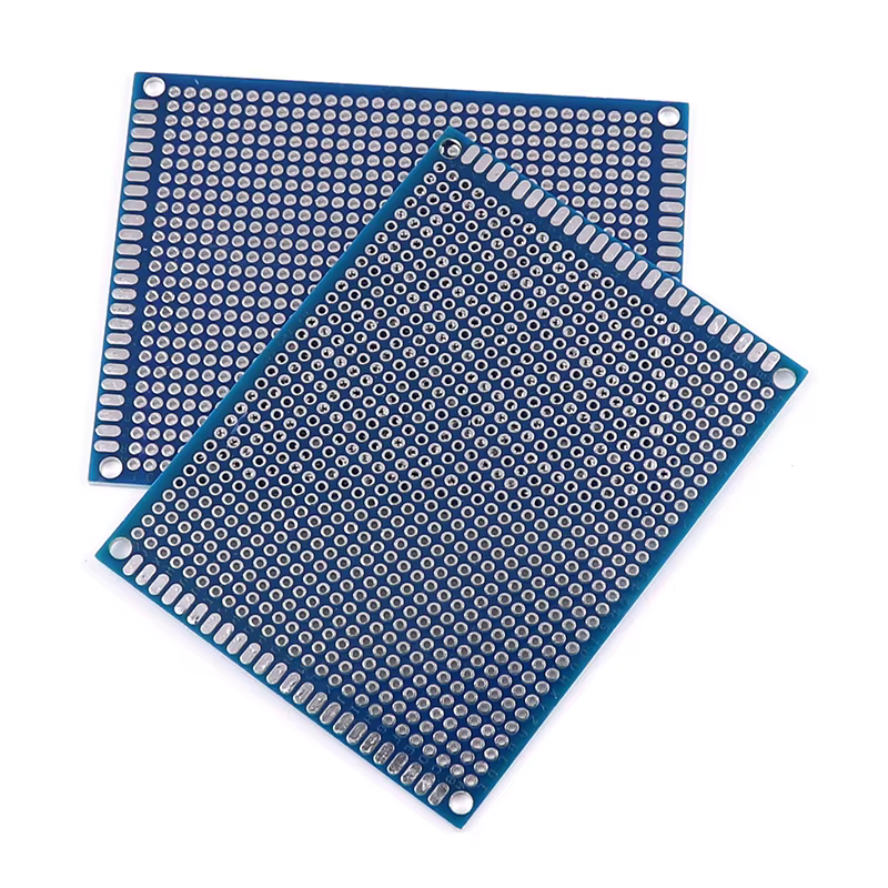 Prototype de carte PCB bleu, cartes de circuit imprimé double face pour projet de soudure de bricolage, 5/10 pièces, 2x8, 3x7, 4x6, 5x7, 7x9cm