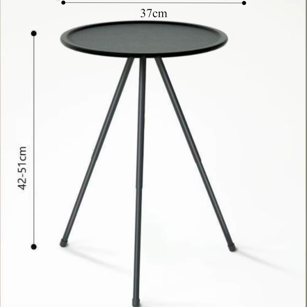 Table pliante portable d'extérieur avec support triangulaire, petite table ronde, table de camping, table de pique-nique, table à thé simple