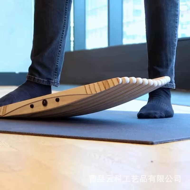 Planche d'équilibre pour massage des pieds et renforcement des chevilles, planche d'exercice Wobble Fitness pour bureau debout, tapis antidérapant pour soulager le stress