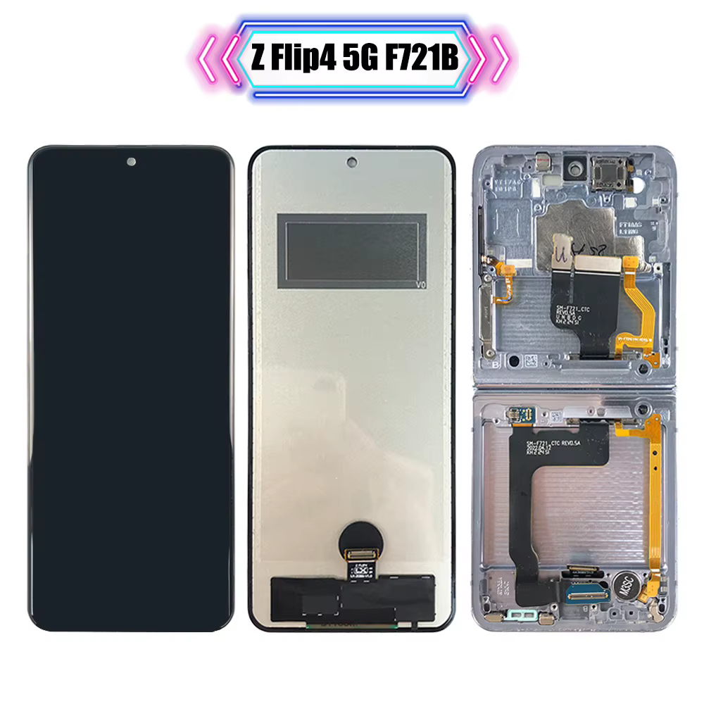 TFT LCD pour Samsung Z Flip 4 F721 affichage avec cadre pour Samsung Z Flip4 SM-F721B F721N F721U LCD écran tactile numériseur pièces