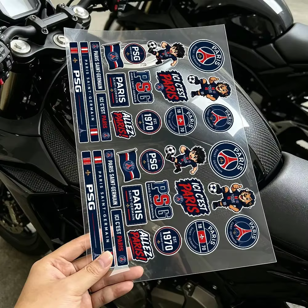 Autocollants réfléchissants universels anti-rayures PSG Fashion pour voiture, moto, casque, tasse, réfrigérateur