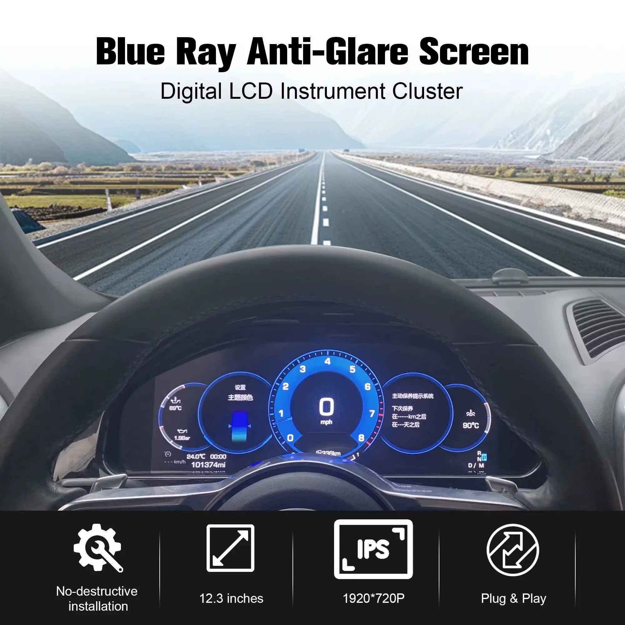 Tableau de bord LCD Android pour Porsche Cayenne 2011 – 2017, compteur de vitesse numérique pour voiture, tableau de bord LCD, Carplay intelligent