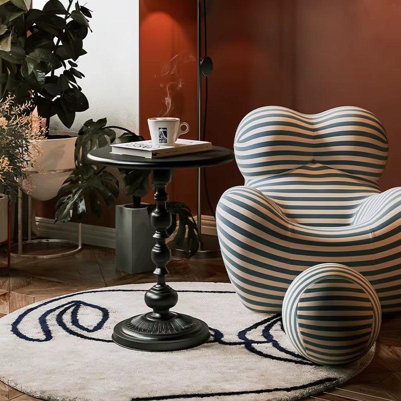 Petite table ronde en fer nordique, salon rétro, table basse, canapé mobile créatif, mini table de chevet, chambre, meubles de maison