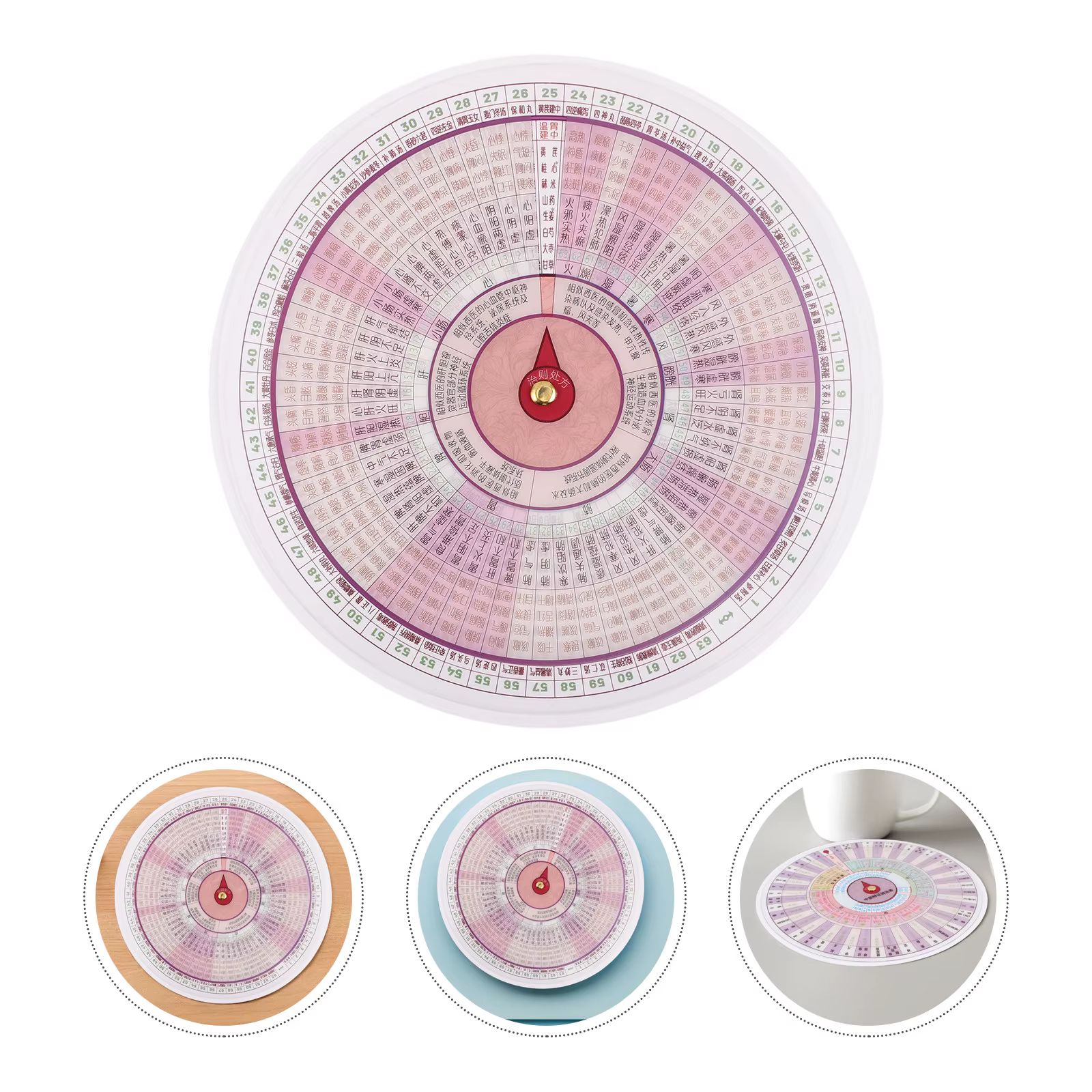 Outil de diagnostic de la médecine traditionnelle chinoise : Roue de diagnostic double face pour la différenciation des syndromes – Aide à l'apprentissage de la MTC pour l'acupuncture