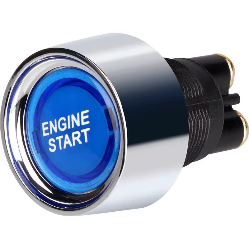 Bouton poussoir de démarrage du moteur de voiture, interrupteur sans clé, bouton de démarrage, démarreur d'allumage, interrupteurs marche/arrêt, démarrage du moteur de voiture