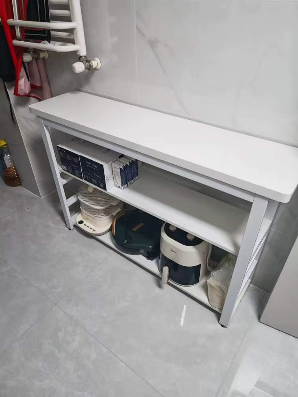 Étagère de rangement de cuisine en métal, support organisateur pour four à micro-ondes, meuble de garde-manger pour la maison, salle à manger, restaurant