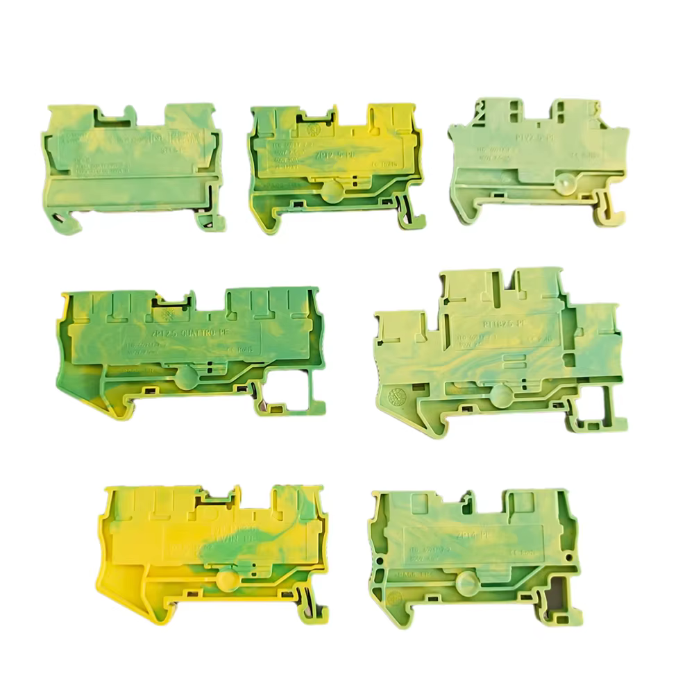 PT2.5/PTTB2.5/PT2.5-TW/PT2.5-QU/PTV2.5-PE, bornier modulaire sur Rail DIN, entrée latérale, connecteur de fil de prise de terre enfichable