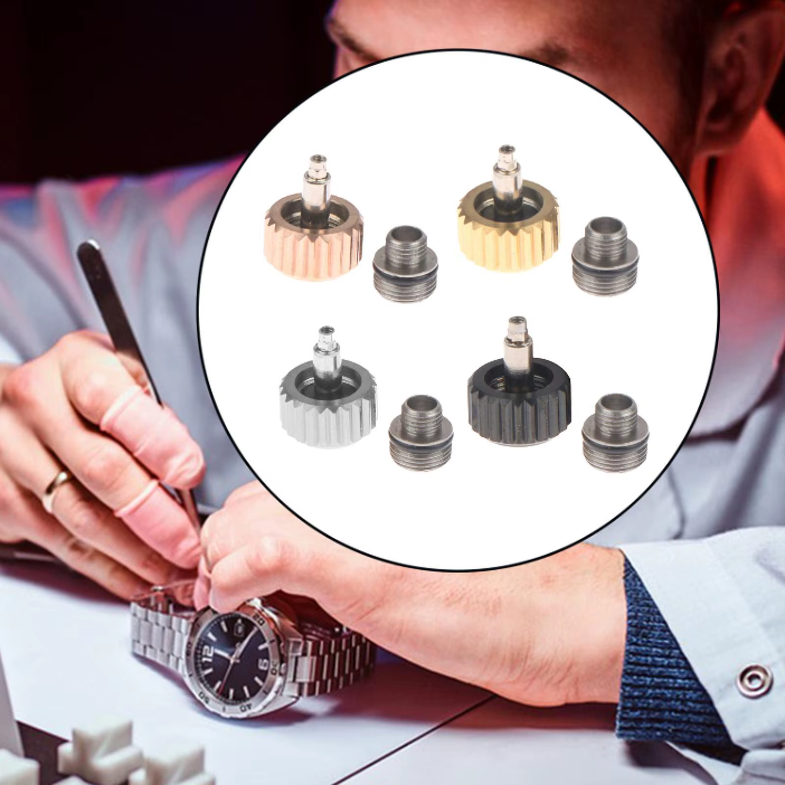 Couronne de montre 6mm pour pièce de couronne de montre Rolex pour horloger réparer les montres