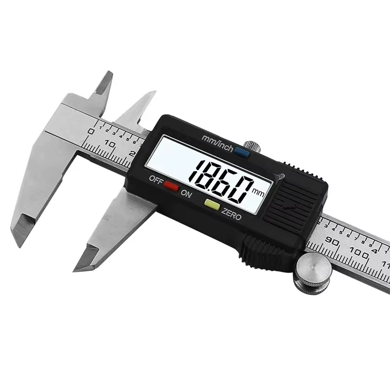 Micromètre numérique en acier inoxydable de 150 mm, pied coulissant de 0,01 mm de haute précision avec rétention de données et conversion d'unité pour l'industrie