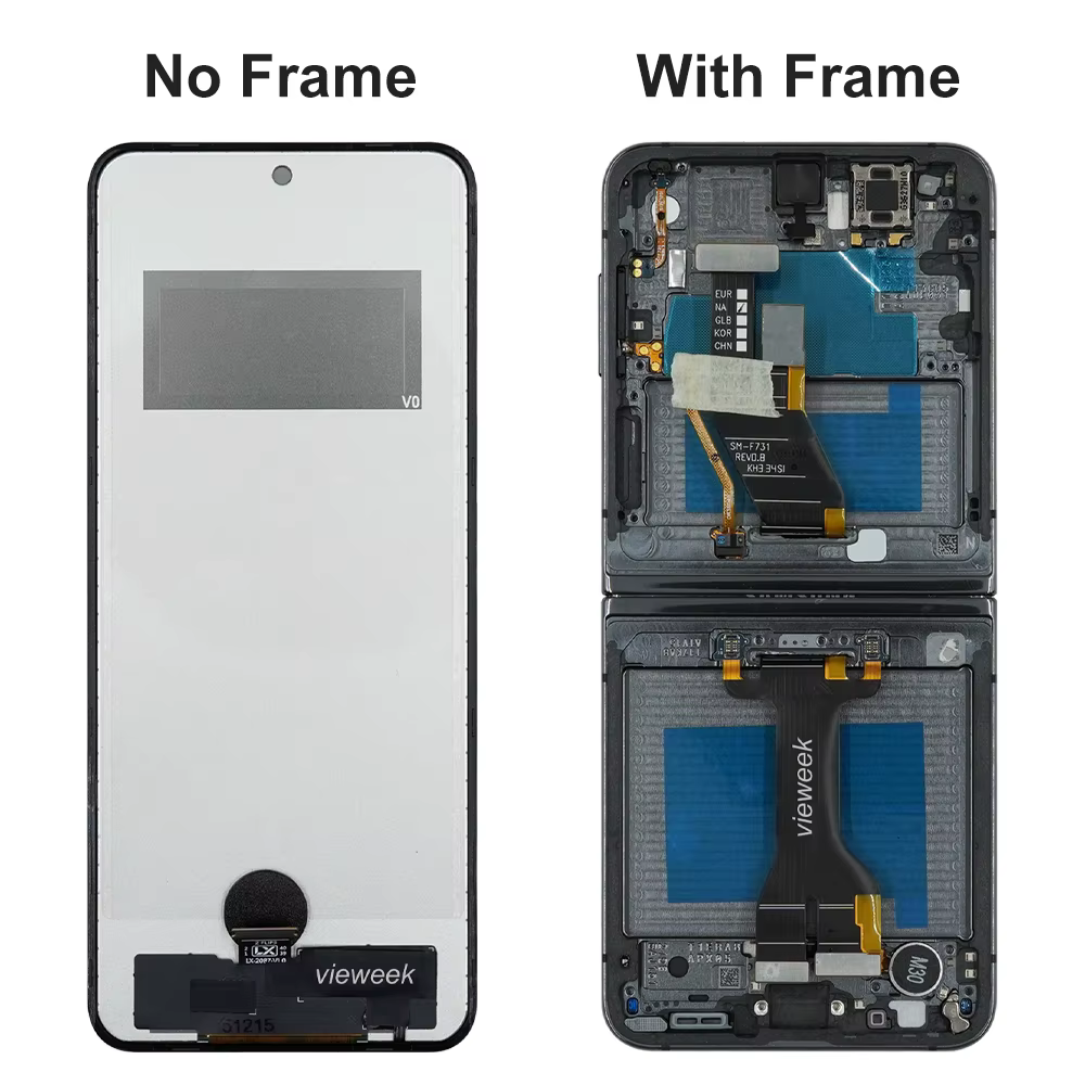 Écran d'affichage TFT Z Flip5 avec assemblage de cadre pour Samsung Galaxy Z Flip 5 F731B F731B/DS, pièce d'écran tactile numérique