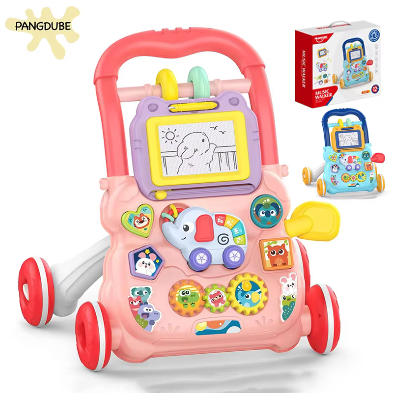 PANGDUBE Déambulateur éducatif précoce pour bébé avec jouet d'artboard Activités pour bébé Apprentissage Jouets de marche Marche pour bébé Marche assistée