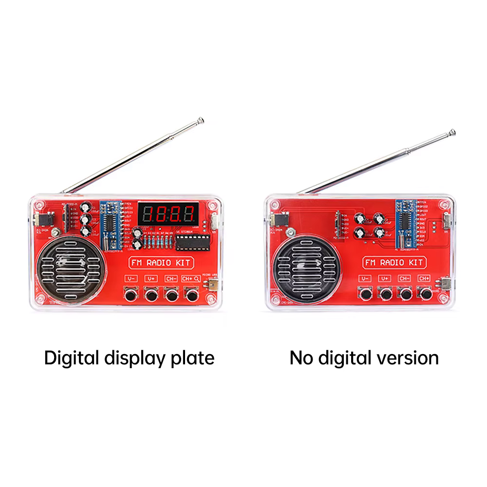 Kit de Radio FM à monter soi-même, 50 ~ 108MHz, fréquence réglable, écran Radio, affichage numérique, récepteur Radio sans fil multifonction