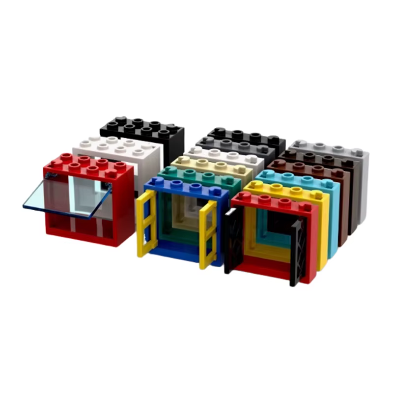 Blocs de construction de cadre de porte et de fenêtre épais, bricolage, 1x4x6, créatifs, compatibles avec 60594, 60603, 60608, jouets pour enfants, 10 pièces
