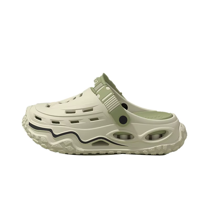 Sandales d'été pour hommes à semelle épaisse, respirantes, pour la conduite en intérieur, style décontracté sportif, à bout couvert, légères
