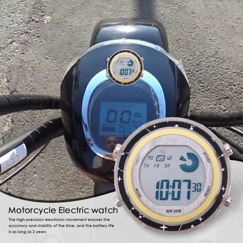 Horloge Numérique Étanche pour Moto, Montre à Cadran Shoe, pour la Plupart des SUV, Voitures