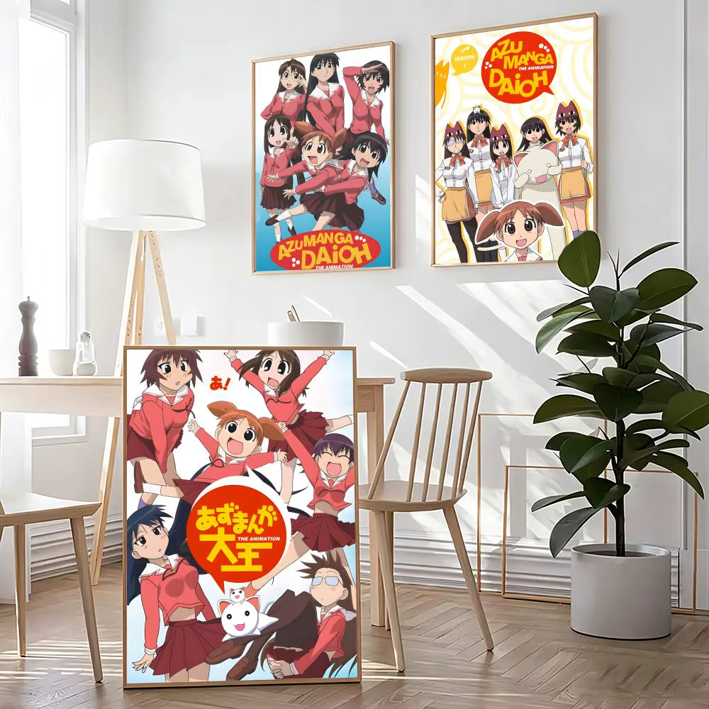 Affiches et impressions d'art de peinture calligraphique Azumanga Daioh, décoration d'intérieur, cadeaux d'art