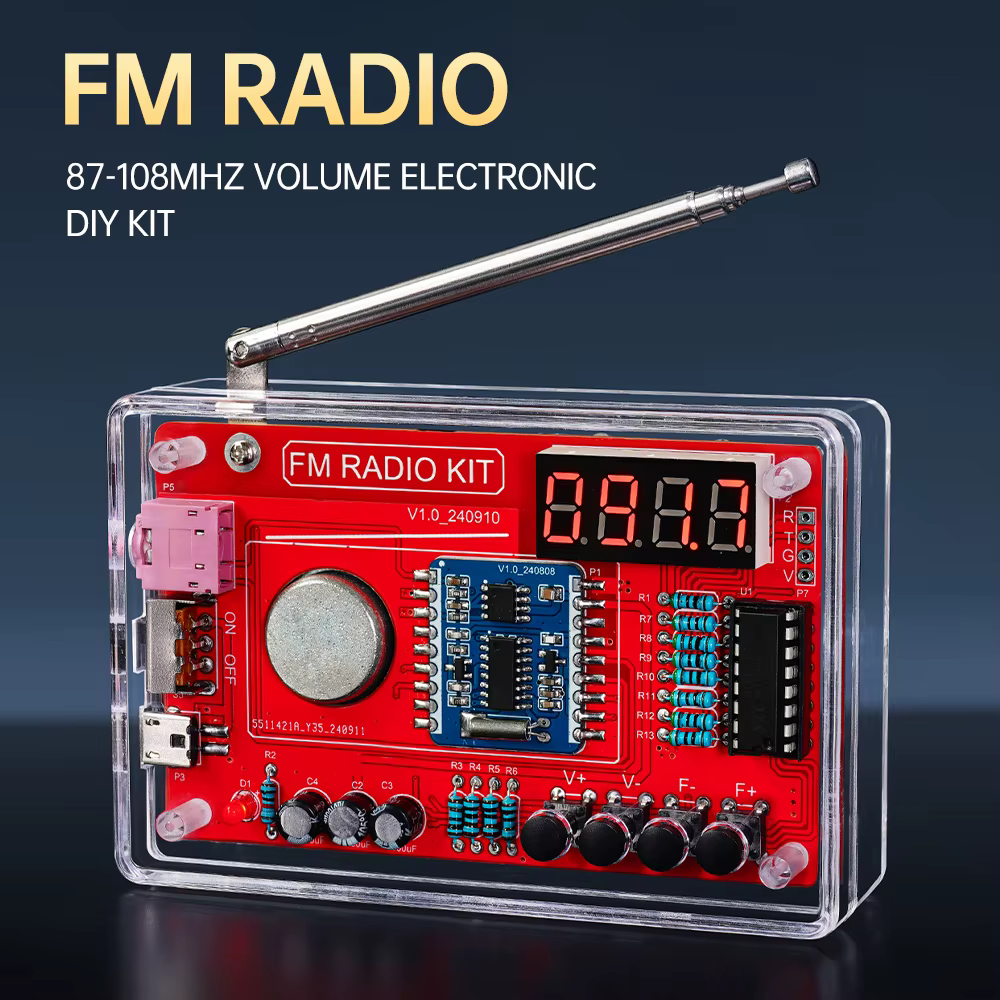 Kit de soudure radio FM RDA5807 87-108 MHz pour le bricolage, idéal pour l'enseignement scolaire et les passionnés de bricolage, etc.