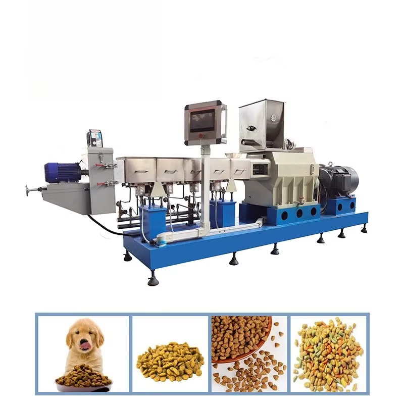 Ligne de production de machines pour aliments secs soufflés pour animaux de compagnie (chiens, chats) et aliments pour poissons