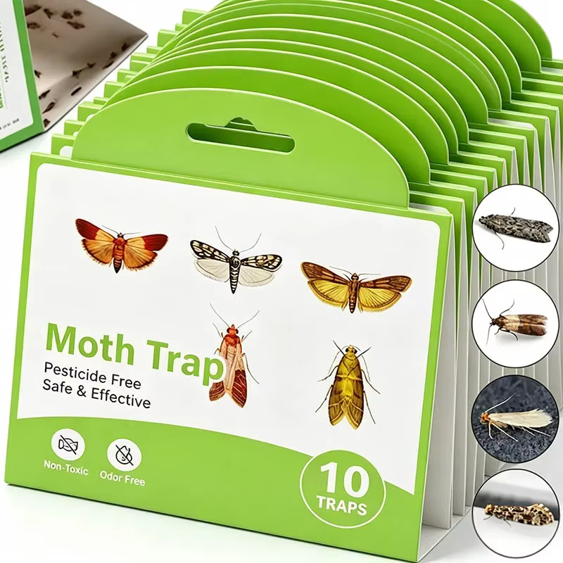 Pièges collants pour mites et insectes, piège à mouches, plaque adhésive anti-insectes pour jardin, garde-manger, restaurant