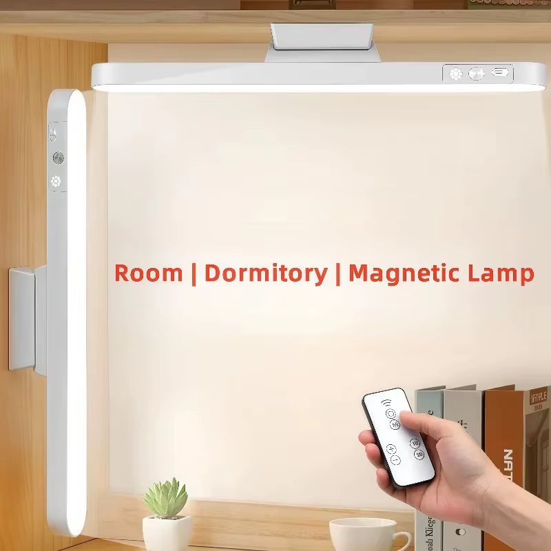 Lampe de Table LED suspendue magnétique, Rechargeable par USB, lampe de bureau, 3 couleurs, lampe de lecture, variable, pour armoire, garde-robe, veilleuse