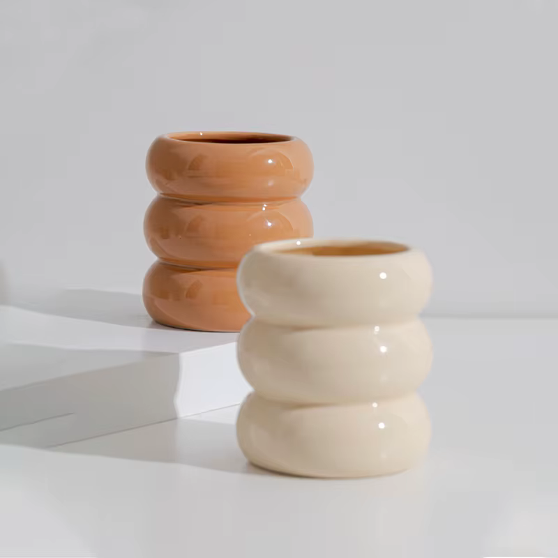 Bougeoirs en céramique nordique, ci-après, porte-bougeoir blanc, table de mariage, salon, décoration de la maison, ornement