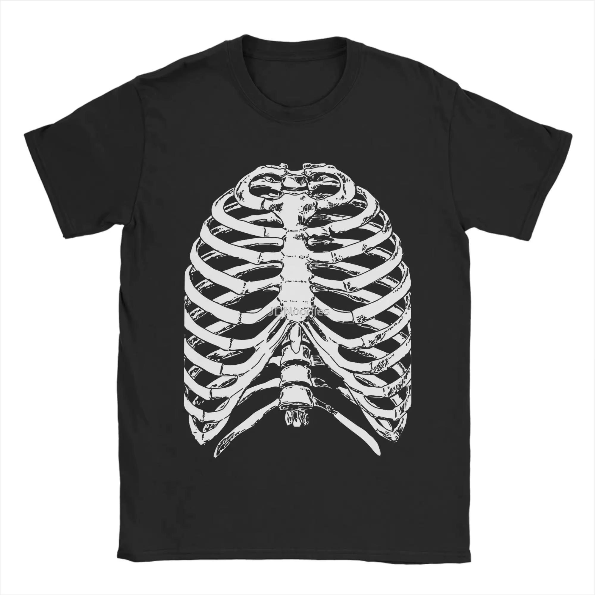 T-shirt graphique anatomique de la cage thoracique pour hommes, T-shirt en coton respirant à manches courtes
