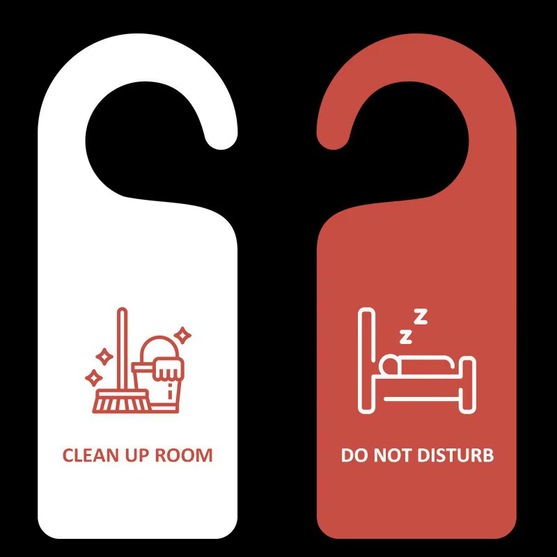 Panneau de porte d'hôtel en PVC Double face, 10 pièces, ne débogez pas, ne débogez pas, panneau de porte de chambre à coucher, panneau d'invite de salon