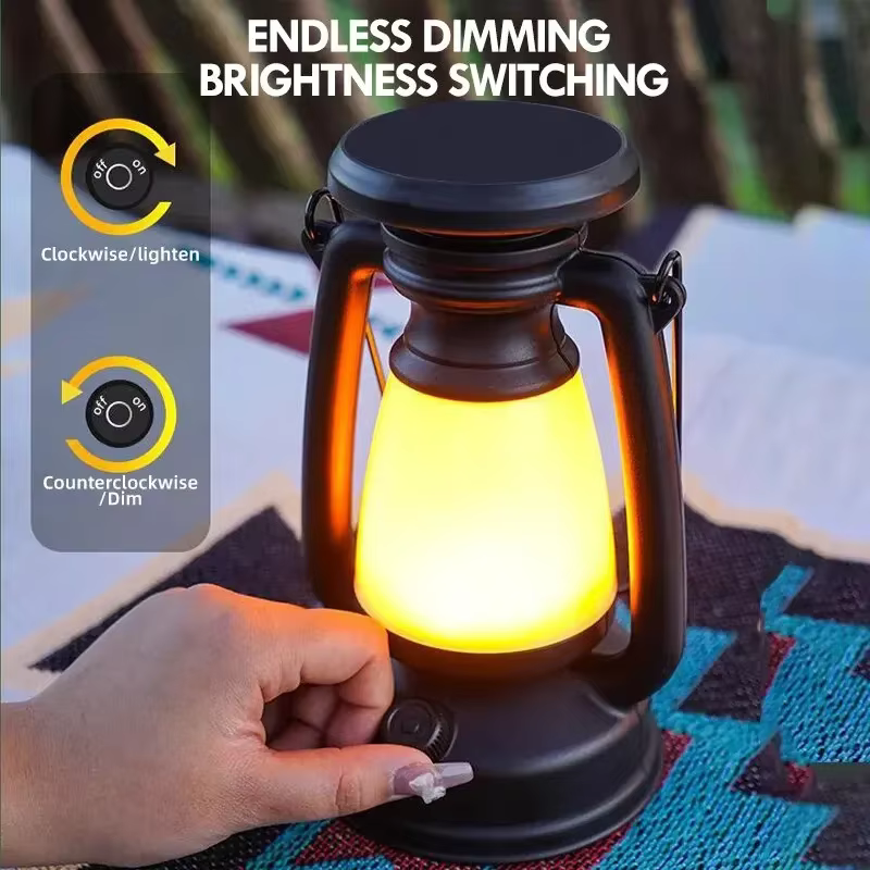 Charge décoration atmosphère lumière rétro cheval lumière Led lampe de bureau en plein air Camping barre lumière Table lumière lanterne décor à la maison