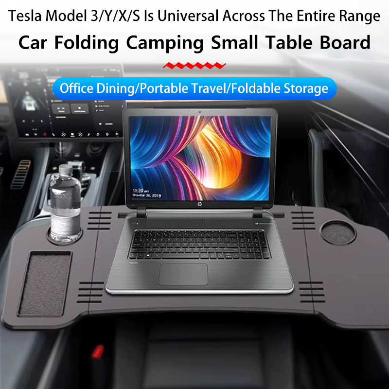 Petite Table multifonctionnelle montée sur voiture pour Tesla modèle 3/Y, bureau d'ordinateur, Table à manger, rangement pliant, petite Table