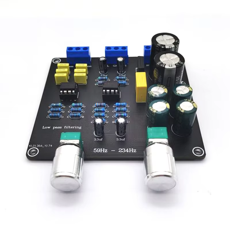 -A32M 2X 59Hz-234Hz filtre passe-bas carte croisée Super basse AC9V-12V double Point croisé NE5532 réglable en continu