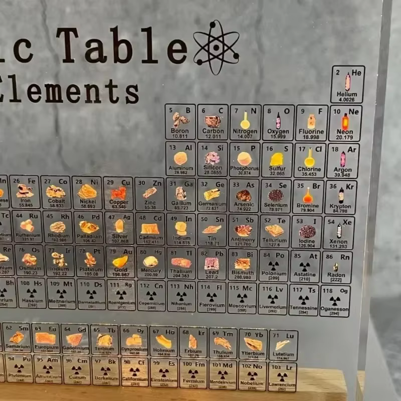 Base lumineuse USB Tableau Périodique des Éléments, impression 3D, pour la Chimie du collège, cadeau pratique pour la Journée des Enseignants, décoration de bureau et de chambre