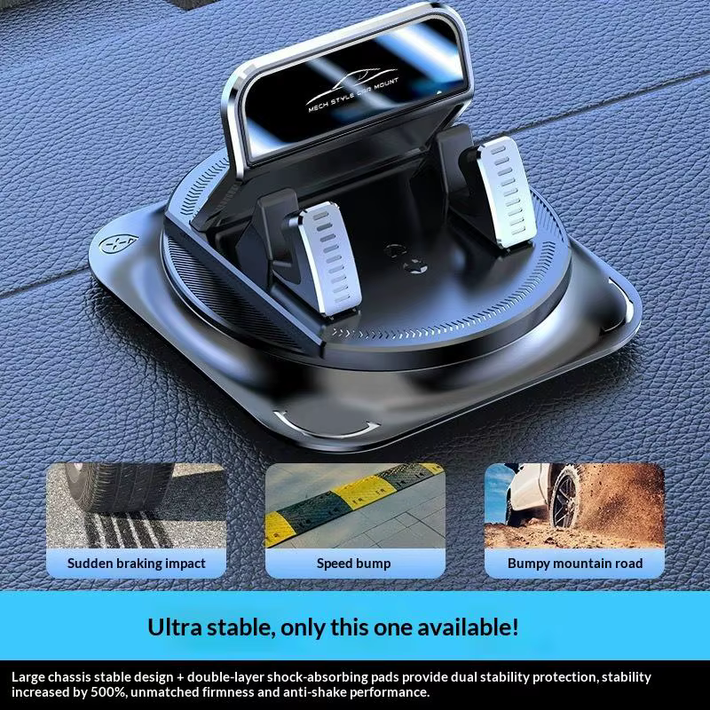 Support de téléphone pour tableau de bord de voiture, rotation à 360 degrés, fixation adhésive robuste et sécurisée pour smartphones pendant la conduite