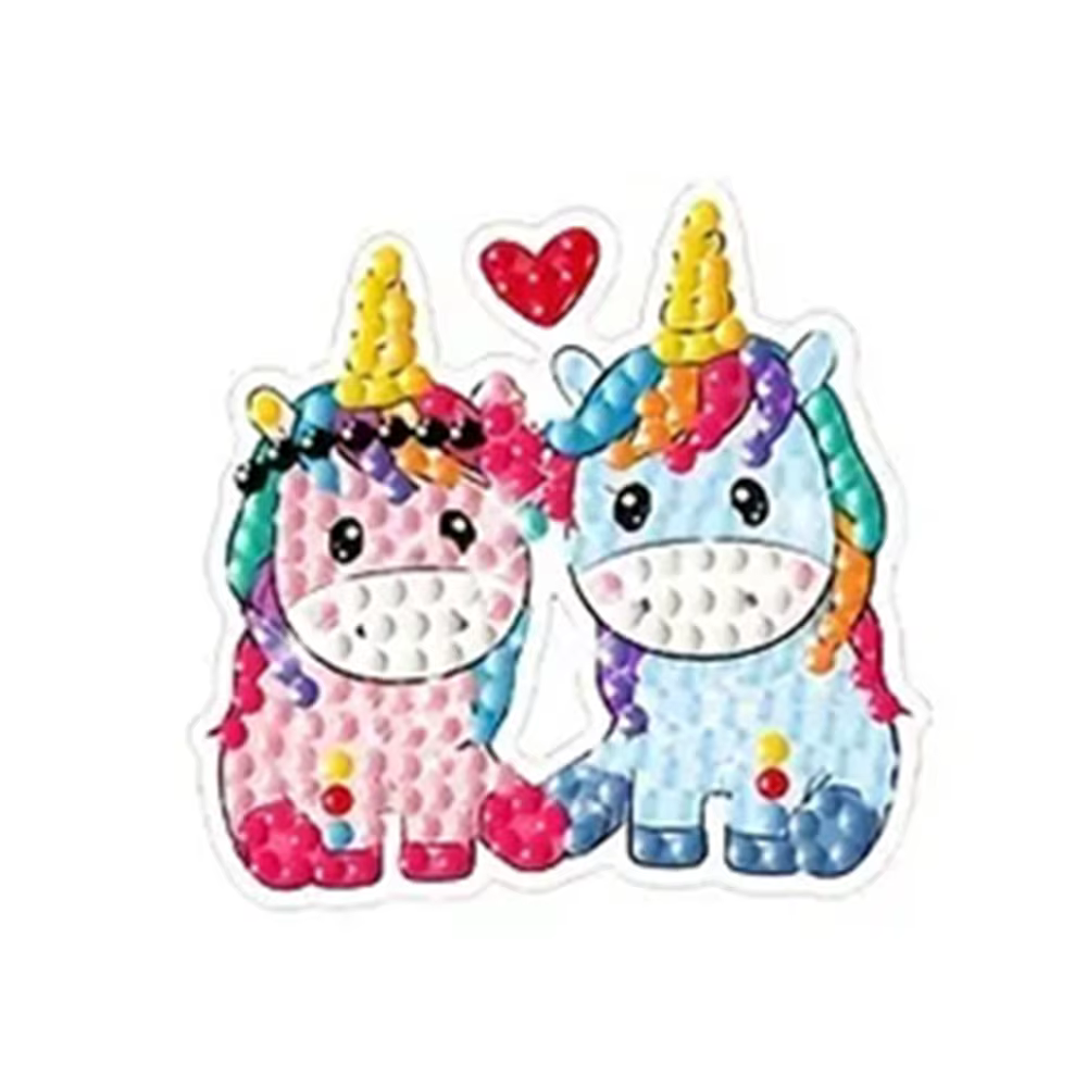 Autocollant de peinture diamant 5D pour enfants, artisanat d'art fait à la main, thème Animal de dessin animé mignon, cadeau pour enfants de 6 à 12 ans
