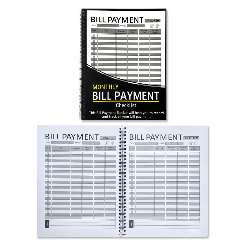 Carnet de planification des factures mensuelles, carnet de planification financière, peut être transporté avec vous pour le bureau et les voyages d'affaires