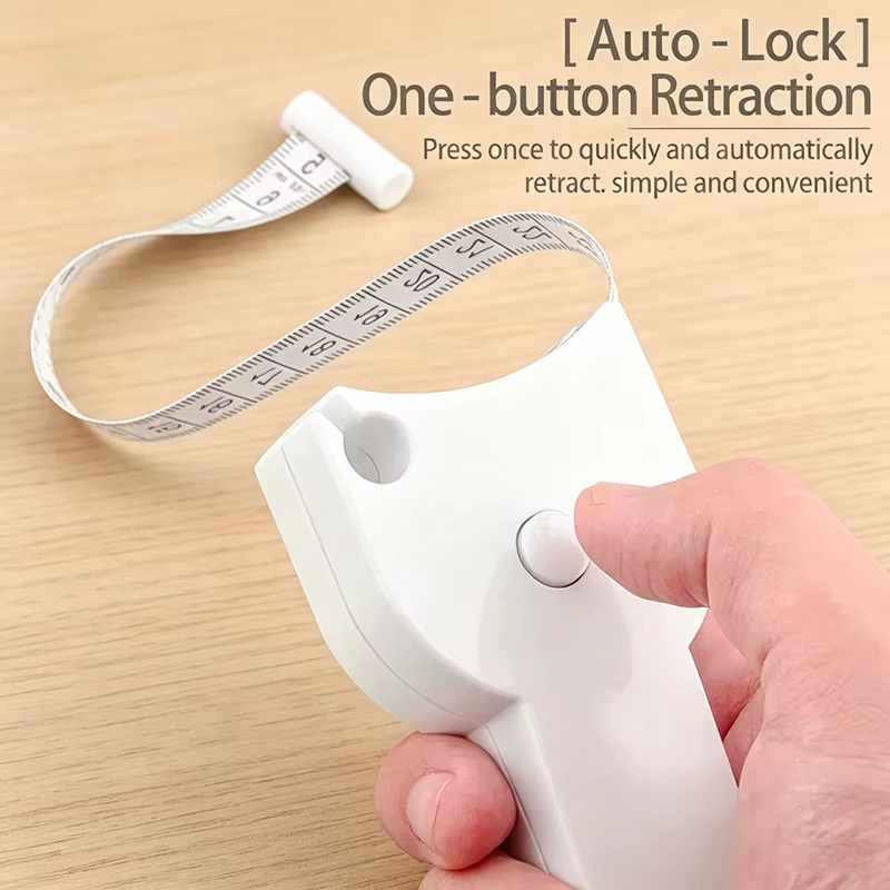 Ruban à mesurer portable en pouces, mini règle souple rétractable, ruban de mesure métrique pour le corps