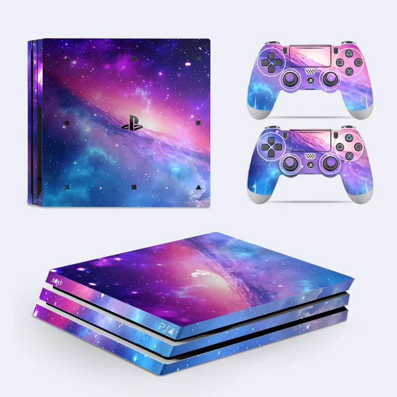 Autocollant de peau de jeu pour PS4 Pro, vente en gros, conception personnalisée pour Console Sony, Film de protection anti-rayures, accessoires de couverture de poignée