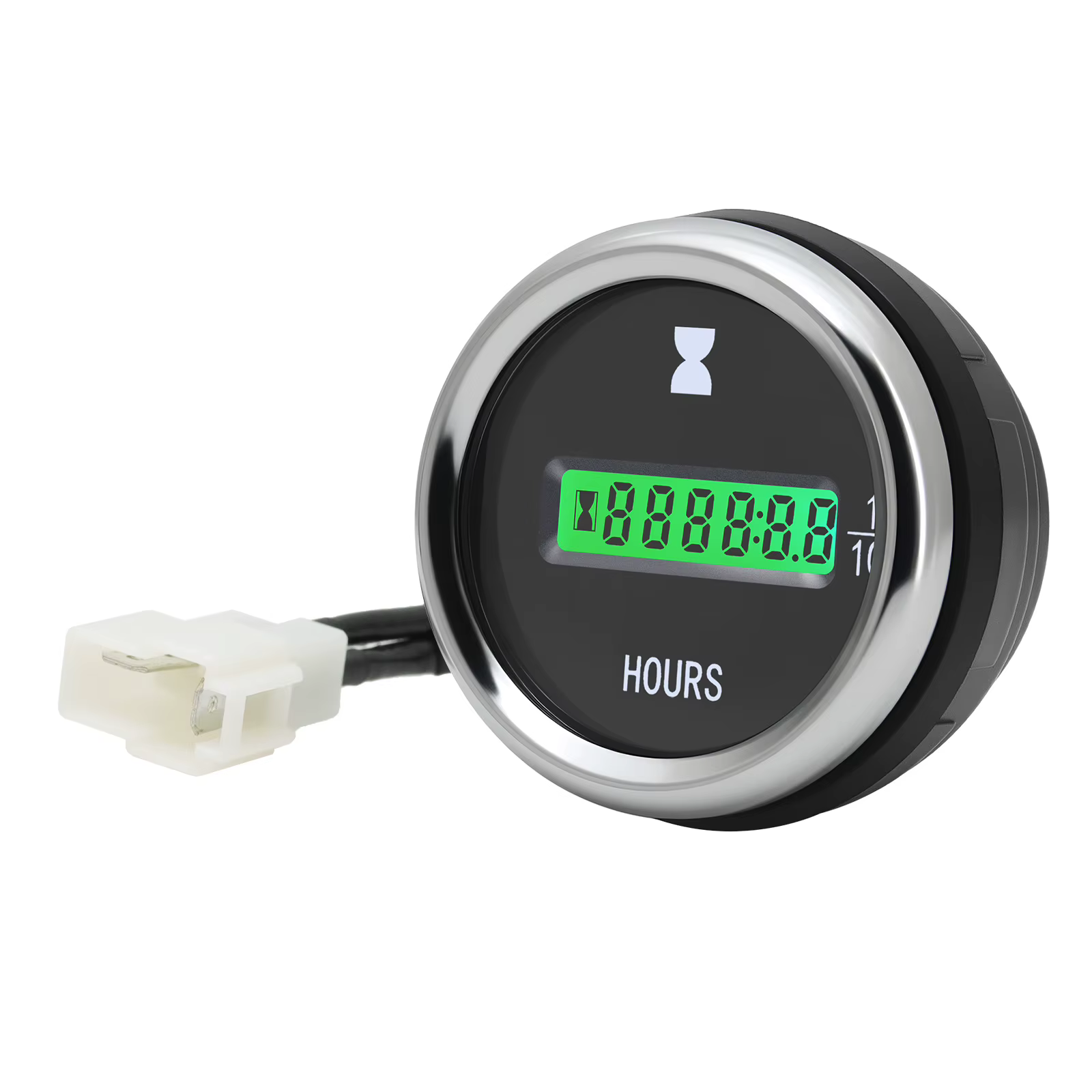 Compteur d'heures numérique 52 mm 12V/24V, compteur d'heures LCD étanche, jauge de temps, horloge, jauges pour moteurs diesel, machines agricoles