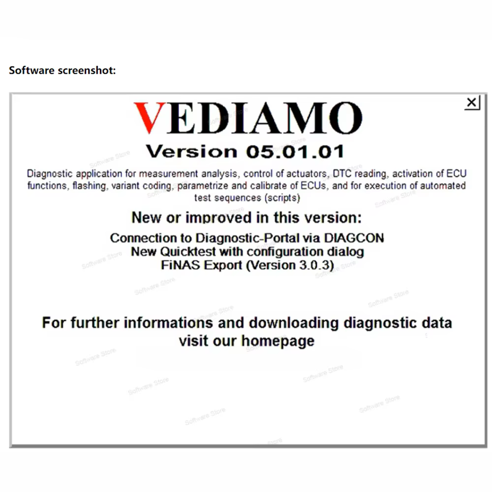 Le plus récent système logiciel Vediamo 5.01.01 avec keygen Verteilte Diagnose Anwendung pour le contrôle électronique MB STAR C4 SD C5