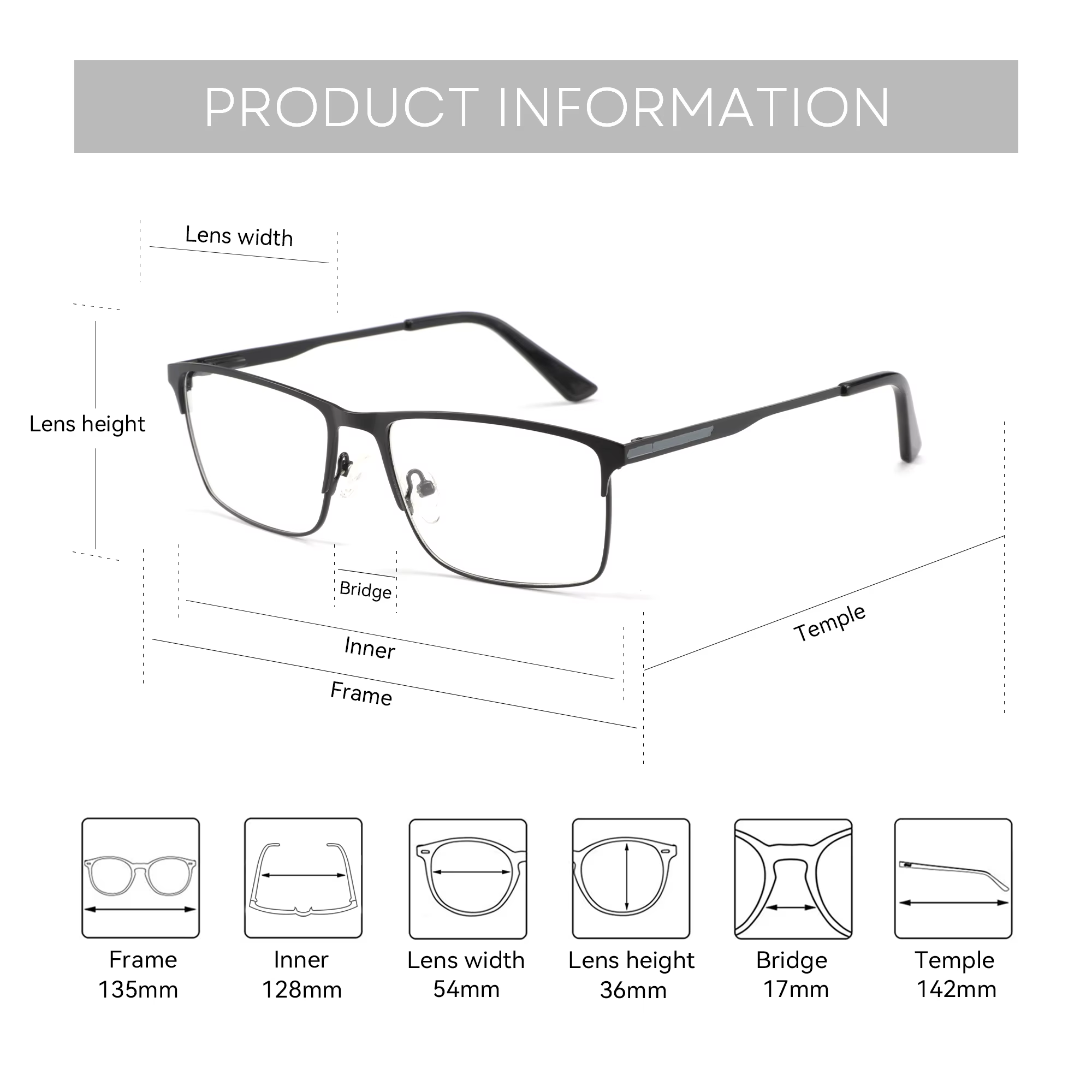 ZENOTTIC Titanium progressive prescription Glasses Square anti - blue light myope Glasses Business lunettes photochromiques vision de loin lunettes optiques de mode