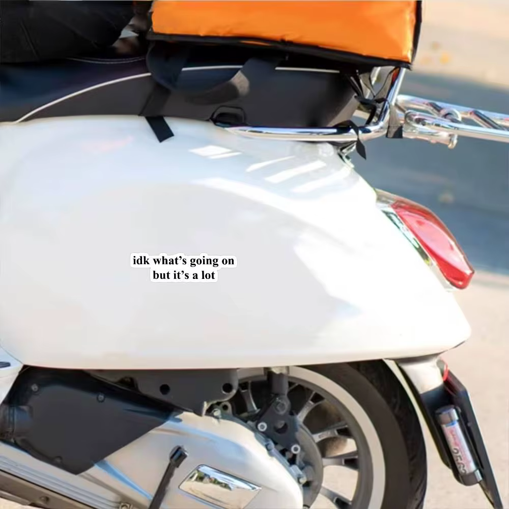 Autocollant imperméable « Idk What's Going On » pour décorer les vitres de voiture, les motos et les ordinateurs.