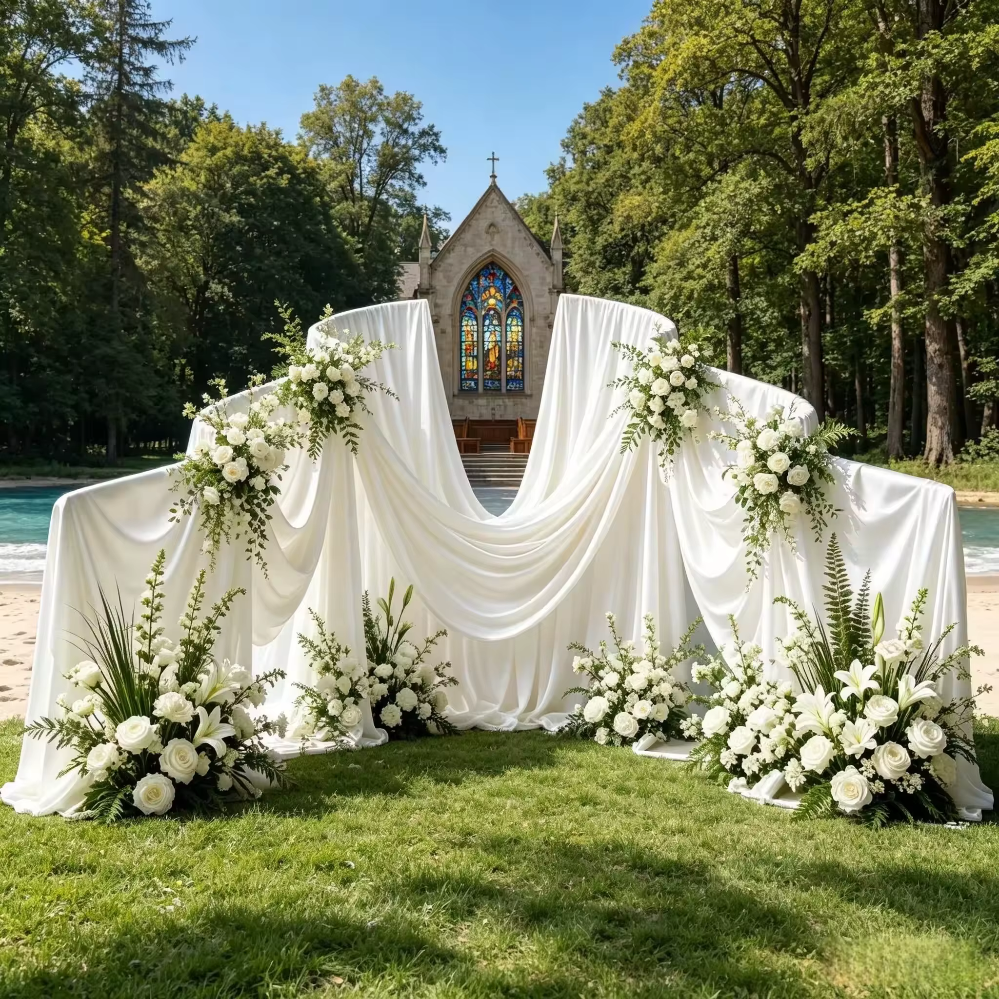 Support de toile de fond de mariage en métal ondulé de luxe, cadre en fer, décoration de fond pour photomaton, pour fêtes et événements en extérieur