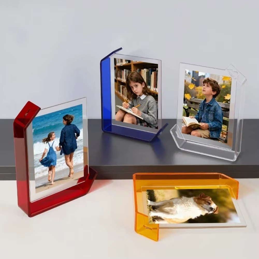 Cadre photo acrylique multifonctionnel transparent de 5/6/7/8 pouces, cadre décoratif pour affiches, cadre de menu moderne, cadre de galerie