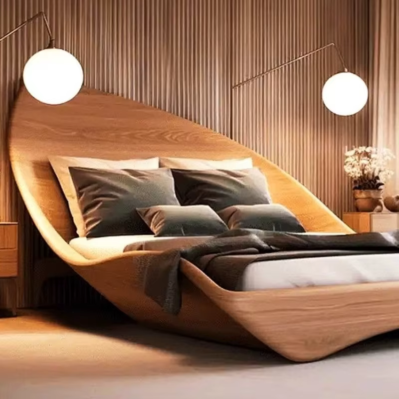 Cadres de lit modernes en bois reine européenne chambre enfants Design lit de luxe filles Cama Inteligente maison accessoires