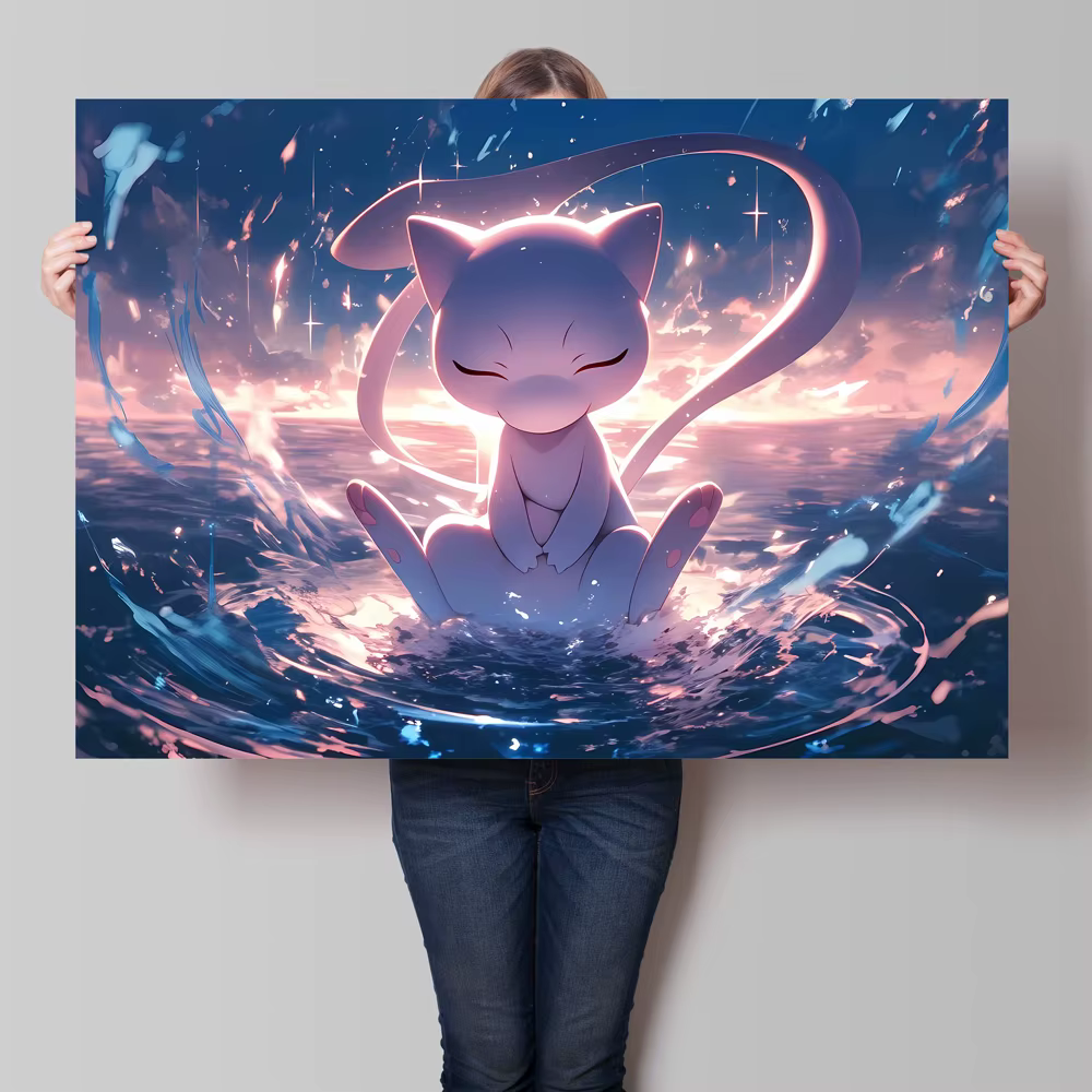 Affiche d’anime classique, Pikachu de Pokémon, impression sur toile, décoration murale, cadeau pour enfants, décoration intérieure, tableau pour le salon.
