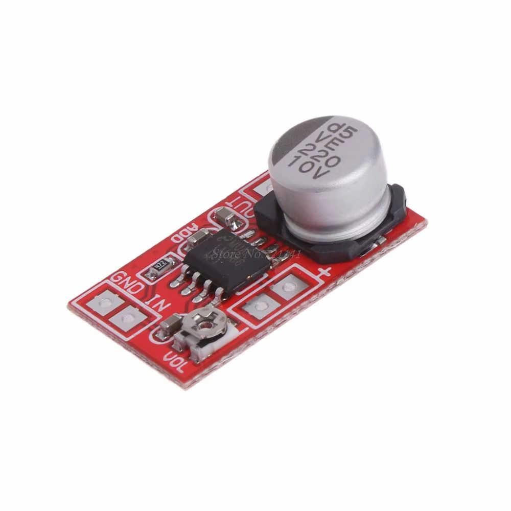Carte PCB réglable DC 5V-12V, carte amplificateur, Mini Microphone, Micro électrique, condensateur