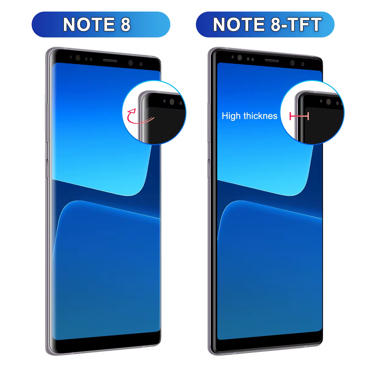Note 8 écran d'affichage avec cadre pour Samsung Note8 N950F N950U N950W N950FD LCD écran tactile numériseur assemblée