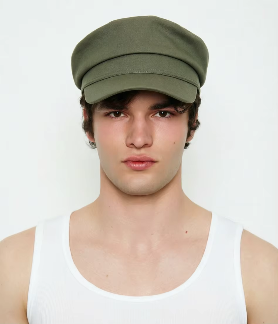 Chapeaux Militaires Grande Taille 62cm pour Hommes, Chapeaux de Soleil en Coton pour l'Été, Casquettes de Cadet Anti-UV, Casquettes Plates Rétro Rouge Armée pour Femmes, Bérets de Marine