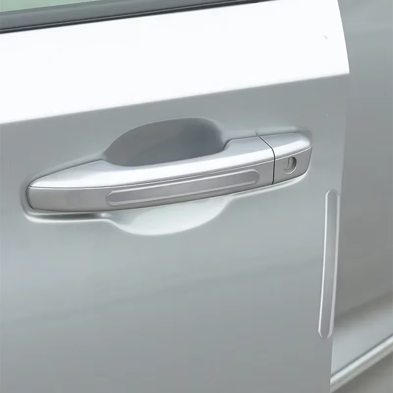 Plaque de protection Anti-collision pour rétroviseur, autocollant pour bord de porte de voiture, bandes de Protection transparentes anti-rayures