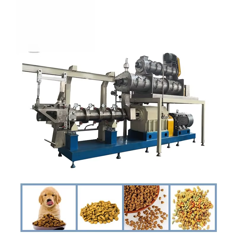 Ligne de production de machines pour aliments secs soufflés pour animaux de compagnie (chiens, chats) et aliments pour poissons